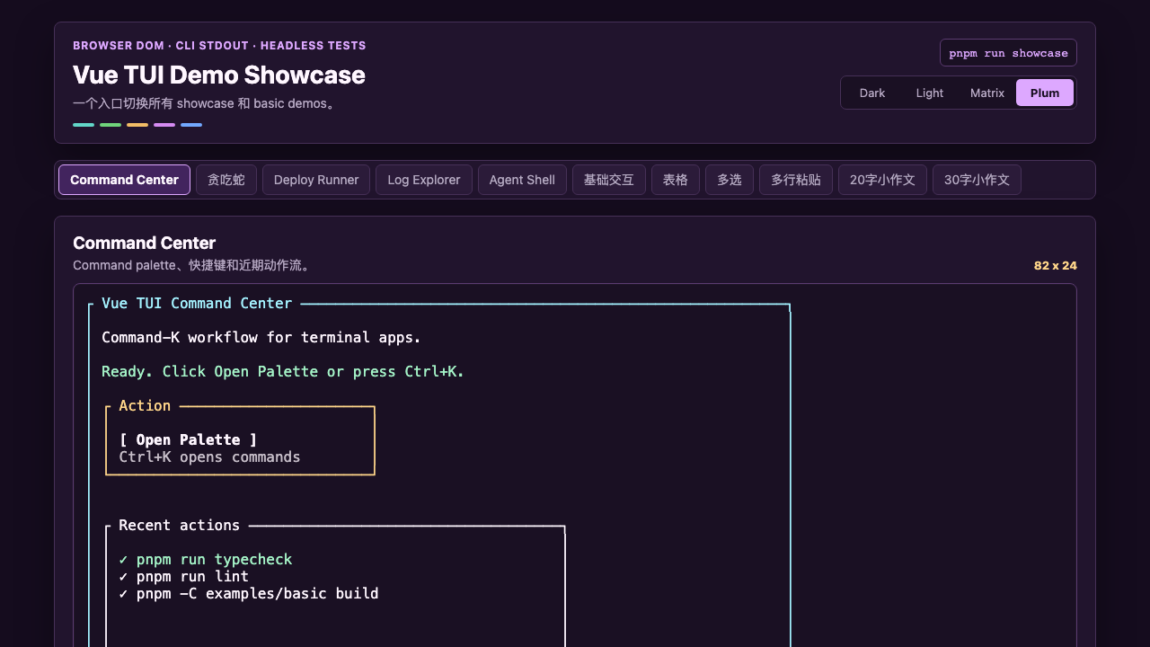 Plum showcase theme